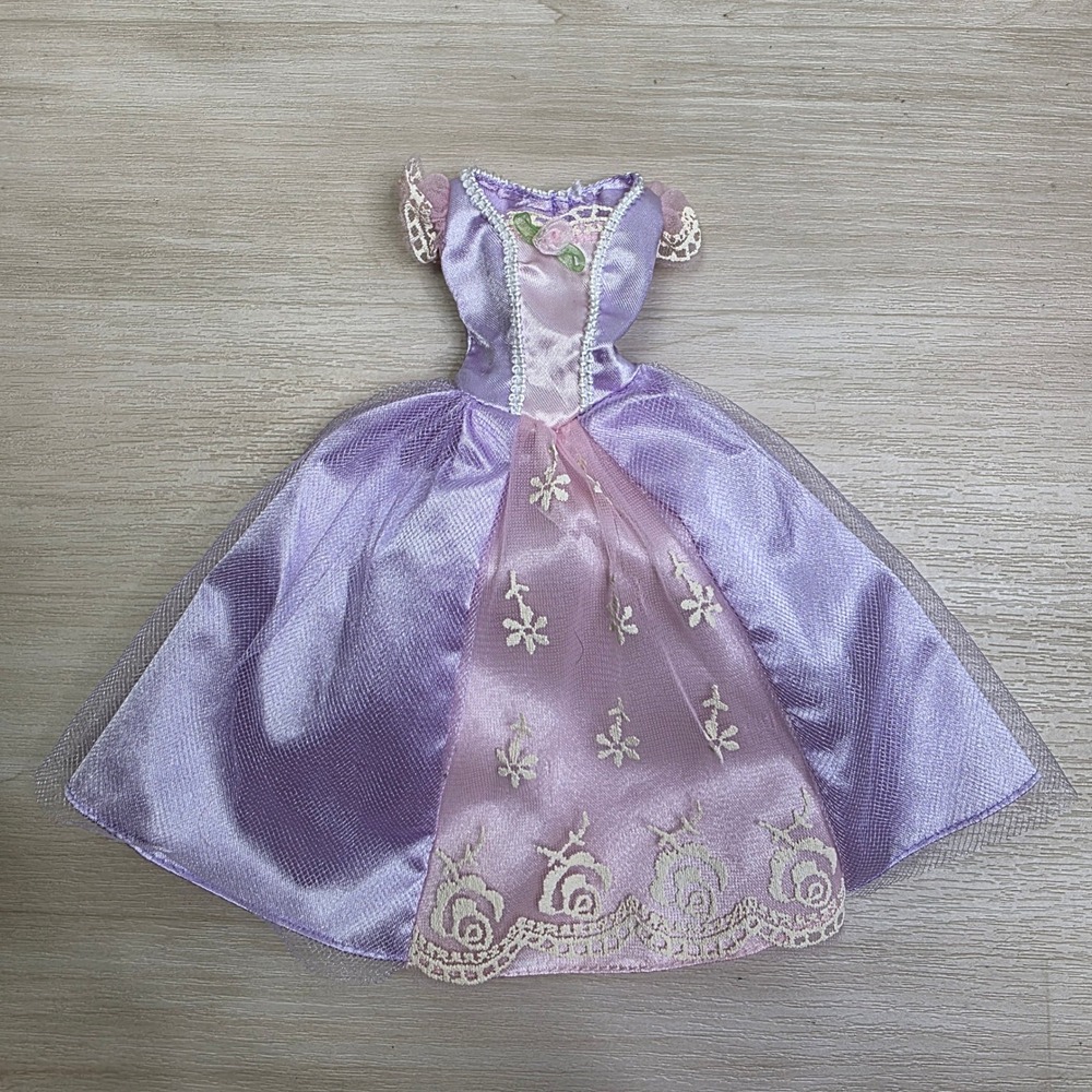 Genuine Barbie 2002 Rapunzel Purple Lavender Ballgown Dress